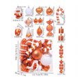 thumbnail image 3 of TopLLC 32 Pcs Christmas Tree Hanging Ornaments Set, Pre-Tied Shatterproof Plastic Assorted Baubles with Rope, Glitter Xmas Tree Decorative Pendants Christmas Decorations for Party Holiday Wedding, 3 of 6
