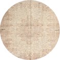 thumbnail image 1 of Ahgly Company Tapis Rond Traditionnel Persan Pêche Orange, 3 Pieds Rond, 1 of 6