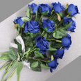 thumbnail image 4 of TETOU 5pcs Artificial Rose Flowers Silk Roses Real Touch Party Bridal Wedding Bouquet(Blue), 4 of 6