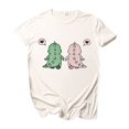 thumbnail image 1 of T-shirt pour Femmes T-shirt Mode T-shirt Décontracté Imprimé Dinosaure Ample à Manches Courtes, 1 of 1