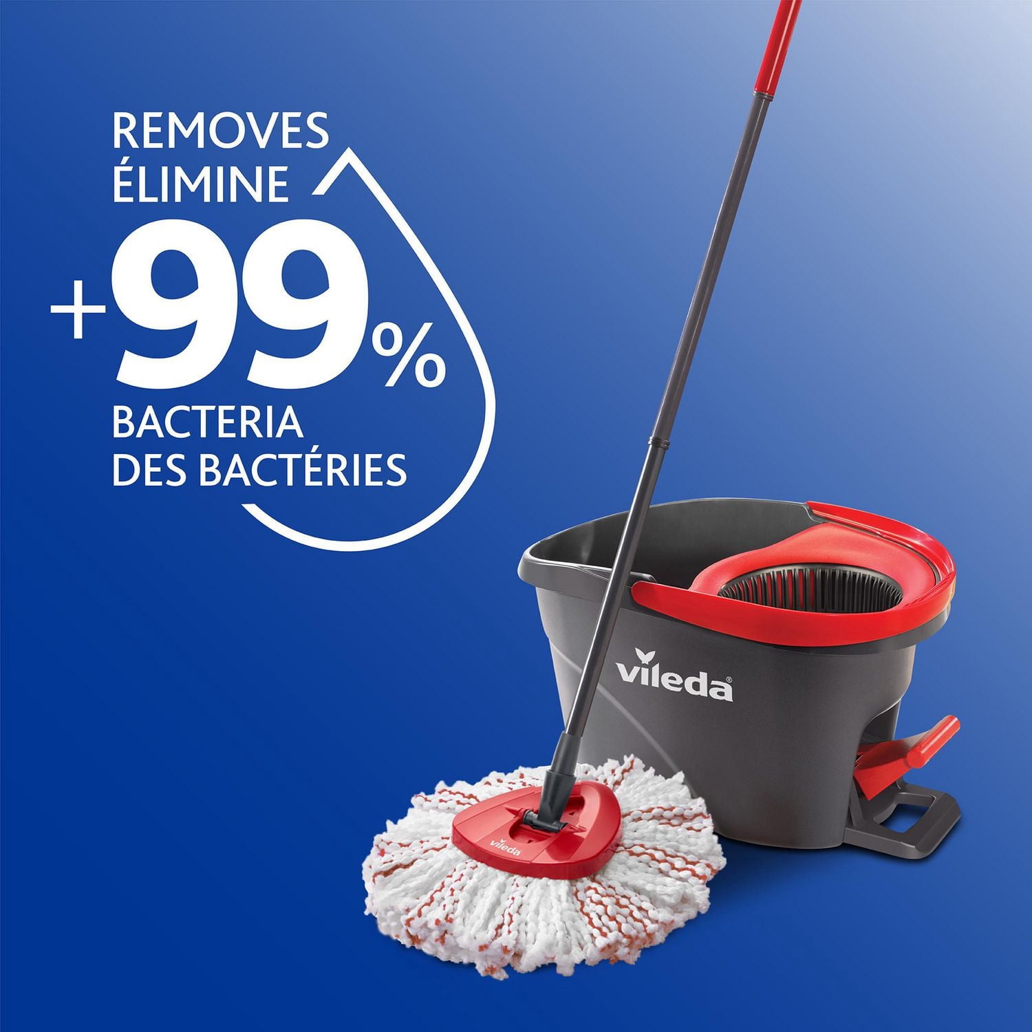 Vileda EasyWring Deep Clean Mop Head Replacement, Washable & Reusable