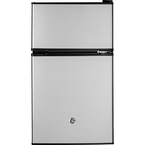 GE 3.1 Cu. Ft. Double porte Compact Réfrigérateur en acier inoxydable GDE03GLKLB
