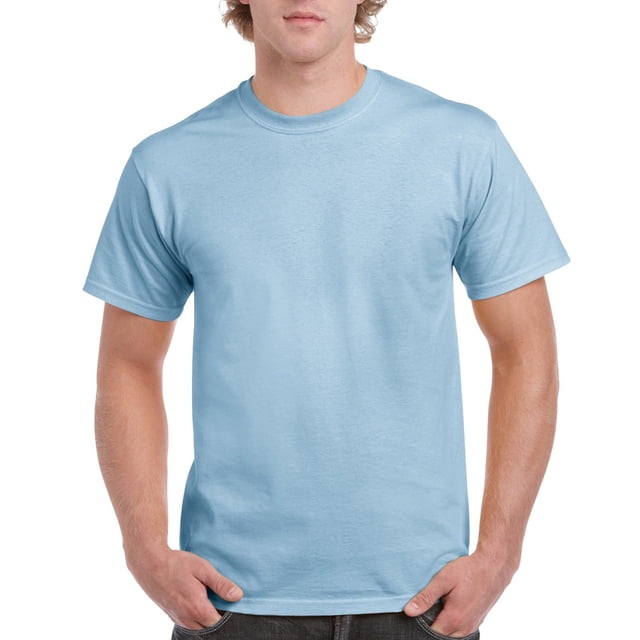 Gildan Mens Ultra Cotton T-Shirt, S, Light Blue
