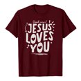 thumbnail image 1 of T-Shirt Tendance pour Femmes, Décontracté, Imprimé, Col Rond, Manches Courtes, pour le Quotidien, Hauts Tendance pour Femmes, 1 of 3