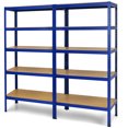 thumbnail image 1 of Gymax 2PCS 72'' Steel 5-tier Garage Shelf Metal Storage Adjustable Unit Blue, 1 of 9