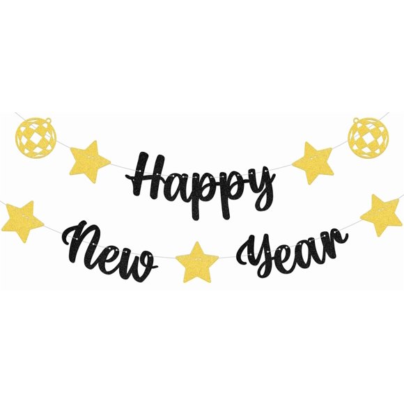 Bonne Année Banner - Décorations de Fête du Réveillon du Nouvel An