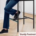 thumbnail image 2 of Bar Stools Set of 6, Kitchen Bar Stools with Footrest, 25.5 Inches Upholstered Bar Chairs with Back, 6 Counter Height Barstools for Counter Bar, Island, Easy Assembly, Rustic Brown, 2 of 6