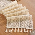 thumbnail image 4 of XZNGL Chemin de Table Boho Chemin de Table Rustique en Lin Macramé avec Pompons Chemin de Table Tissé pour Décoration de Table Bohème pour Maison Salle à Manger Chambre, 4 of 7