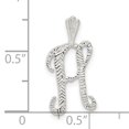 thumbnail image 4 of 925 Sterling Silver Polished and Textured Letter H Chain Slide Pendant, 4 of 4