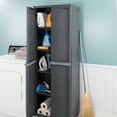 thumbnail image 4 of Sterilite Armoire de Rangement Réglable à 4 Tablettes avec Portes, Gris / 01423V01, 4 of 8