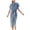 Bleu Clair, variante sur QUYUON Robes-Chemises pour Femmes Froncées Moulantes Robe Midi Boutonnée Col Manches Courtes Tenue de Bureau Décontractée Travail Robe Crayon Taille à Nouer Jean en Denim Robe Mi-Longue Style D-1810 Bleu Pâle TTG