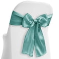 thumbnail image 2 of Lann's Linens - 100 Elegant Satin Wedding/Party Chair Cover Sashes/Bows - Ribbon Tie Back Sash - Turquoise, 2 of 4