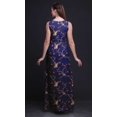 thumbnail image 2 of Bimba Robe Longue Imprimée pour Femmes avec Oiseau, Tenue de Villégiature, Robe de Soirée - Grand Bleu Marine, 2 of 6