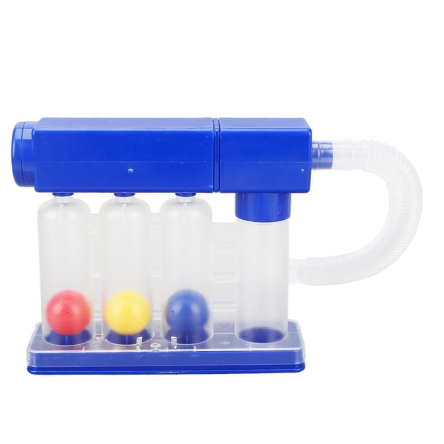 Breath Exercise Measurement System, 3 Chambers Hygienic Deep Breathing Exerciser 600cc To 1200cc for Home