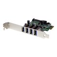 thumbnail image 1 of StarTech.com 4-Port PCI Express SuperSpeed USB 3.0 Controller Card with UASP - USB 3.0 Expansion Card with SATA Power (PEXUSB3S4V) - USB adapter - PCIe - USB 3.0 x 4 - for P/N: BNDTB10GI, BNDTB210GSFP, BNDTB410GSFP, BNDTB4M2E1, BNDTBUSB3142, HBS304A24A, 1 of 5