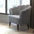 thumbnail image 4 of Modern Velvet Accent Chair in Grey, 4 of 7