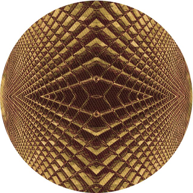 Ahgly Company Machine Washable Indoor Round Transitional Orange Gold Area Rugs, 6' Round