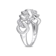 thumbnail image 4 of 1/4 Carat (ctw) Diamond Oval Link Ring Sterling Silver, 4 of 4