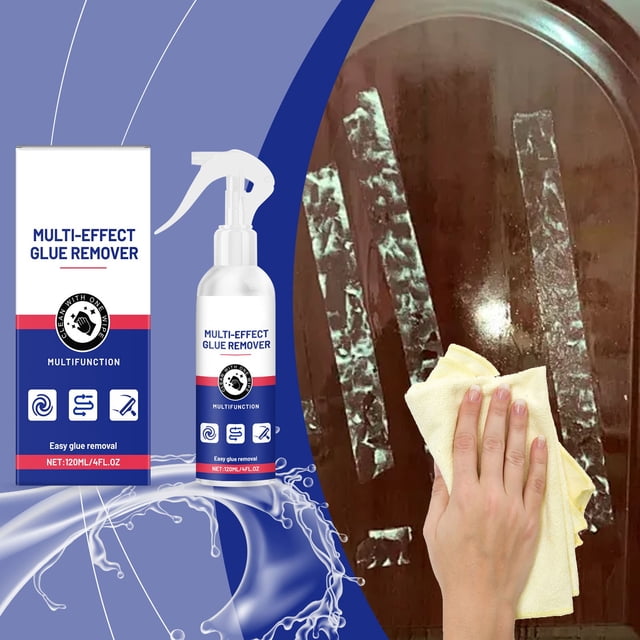 Wzzjkit Détachant Adhésif Multifonctionnel Fort Décompose les Autocollants Tenaces Résidus Métal Verre Plastique 120ml