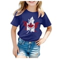 thumbnail image 1 of PMVFHDE Canada Day T-Shirt à Motif Imprimé de Feuille d'Érable Haut Musical Filles T-Shirt à Manches Courtes T-Shirt d'Été à Col Rond Coupe Décontractée Chandails de Base, 1 of 4