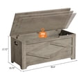 thumbnail image 3 of 39.4" Storage Chest, Wooden Storage Bench with Safety Hinges, Easy Assembly, Large Toy Chest for Entryway, Living Room, Bedroom, 3 of 6