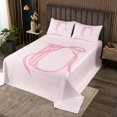 thumbnail image 2 of Erosebridal Cartoon Initial U Coverlet Set King, Kawaii Ribbon Bedding Set, Teens Princess Decor, 2 of 5
