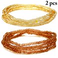 thumbnail image 2 of 2PCS Women Waist Bead Chain Fashion Bead Body Chain Belly Chain for Beach, 2 of 10