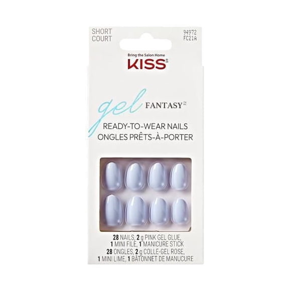 KISS Gel Fantasy - Fake Nails - Day 1 - Almond - Short