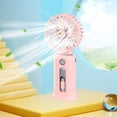 thumbnail image 4 of Chmadoxn Fan, Ceiling Fan, Desk Fan, Portable Fan Handheld Fan 5000 MAh Long Battery Life Fast Charge Digital Display Power Bank 2-in-1 Mini Fan Small fan, 4 of 8