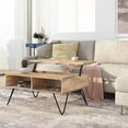 thumbnail image 2 of Simpli Home Hunter Petite Table Basse à Plateau Relevable avec Rangement Caché et Compartiments Ouverts, Naturel, 2 of 9