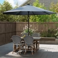thumbnail image 2 of Costway 10 FT Solar Patio Umbrella with 96 LED Lights 35° Adjustable Tilt Vented Top Navy, 2 of 10