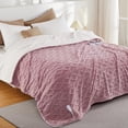 thumbnail image 1 of 72x84 Heated Throw Blanket with Thick Tufted Cable Pattern,10 Heat Levels&10Timer Settings,Electric Throw with Intelligent Temperature Control,Machine Washable,Fast Heating，Pink, 1 of 9
