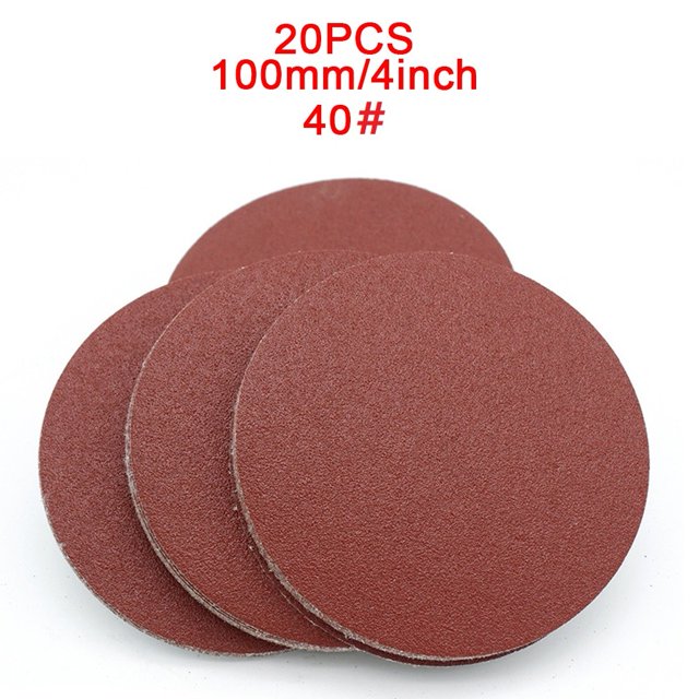 20 Pcs Disque de Papier de Verre Spécial 4 Pouces/100mm 40-2000 pour Polissage Rond