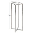 thumbnail image 3 of Kate and Laurel Jaspur Square End Table, 7" x 7" x 21", Silver, Multi-Functional Drink Table and Plant Stand, 3 of 5