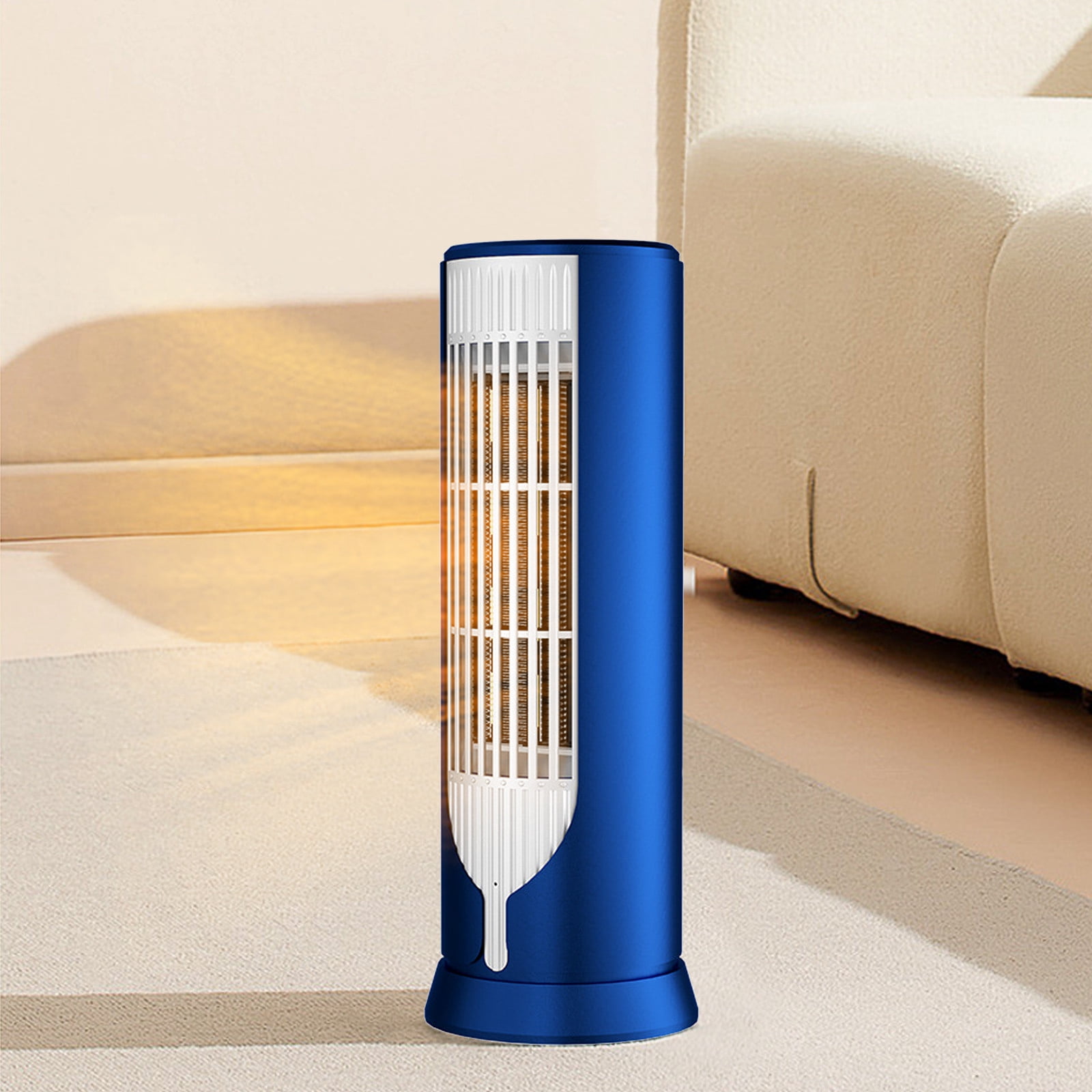 Wuztai Vertical Heater, 1000W Ceramic Space Heater with Overheat Protection, Dual Mode Quiet Fan Heater for Home Office, Portable Floor Heater with Tip-Over Safety for Bedroom Living Room
