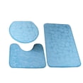 thumbnail image 2 of Dvkptbk 3 Piece Bathroom Rug Set Includes Bath Rug, Contour Mat and Toilet Lid Cover Super Soft Non Slip Bathtub Carpet and Absorbent Bath Mat Bathroom Carpet, Light Blue on Clearance, 2 of 8