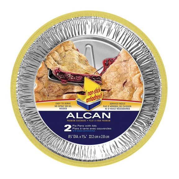 Alcan® Plat à Tarte Antiadhésif en Papier d'Aluminium, 2 Plats
