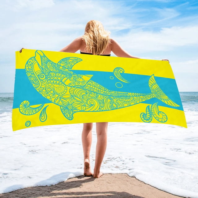 Meitianfacai Rectangular Beach Towel Ultra Fine Fiber Towel Beach Mat Bath Towel Shawl Water Absorbing Portable And Quick Drying All Season Universal Size Large Enough For