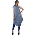 thumbnail image 3 of Moomaya Robe Kurti à une Épaule Imprimée pour Femme, Sans Manches, à Col Bénitier, Style Bohème, Tenue de Soirée de Designer, 3 of 7