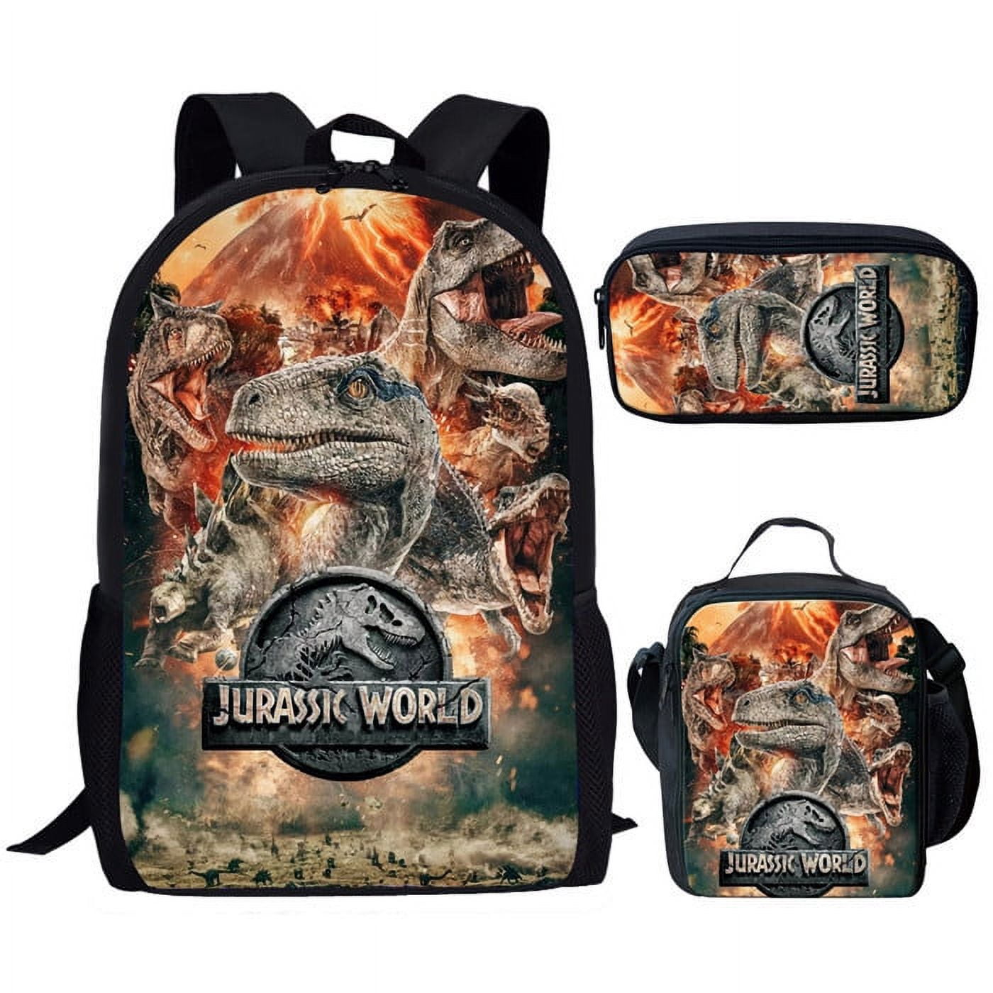 Jurassic World Backpack Dinosaur School Bag Children's Lunch Bag