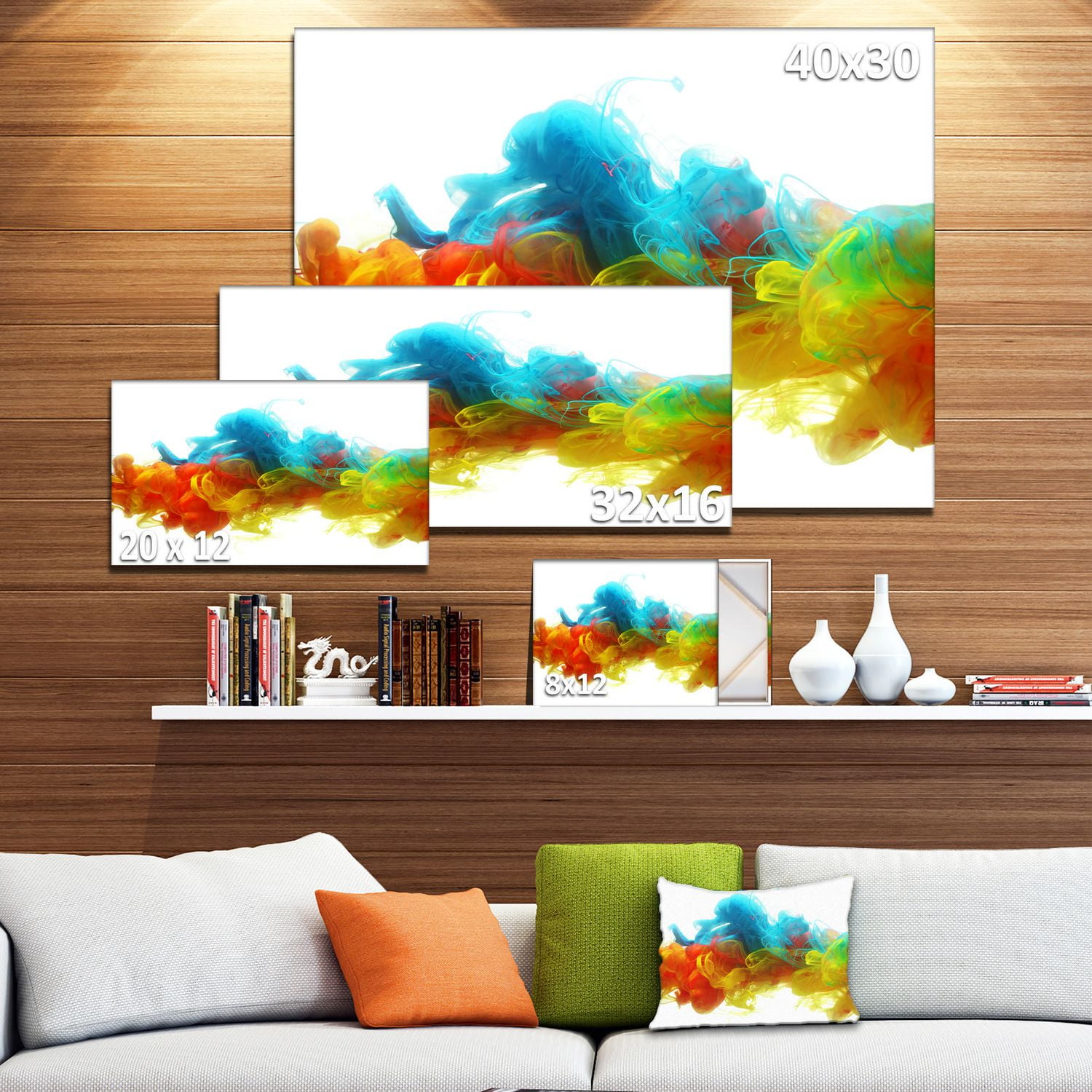 Impression sur toile « Colorful Ink Water » Design Art