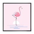 thumbnail image 1 of Designart Standing Pink Flamingo FLOAT FRAME WALL ART, 1 of 4