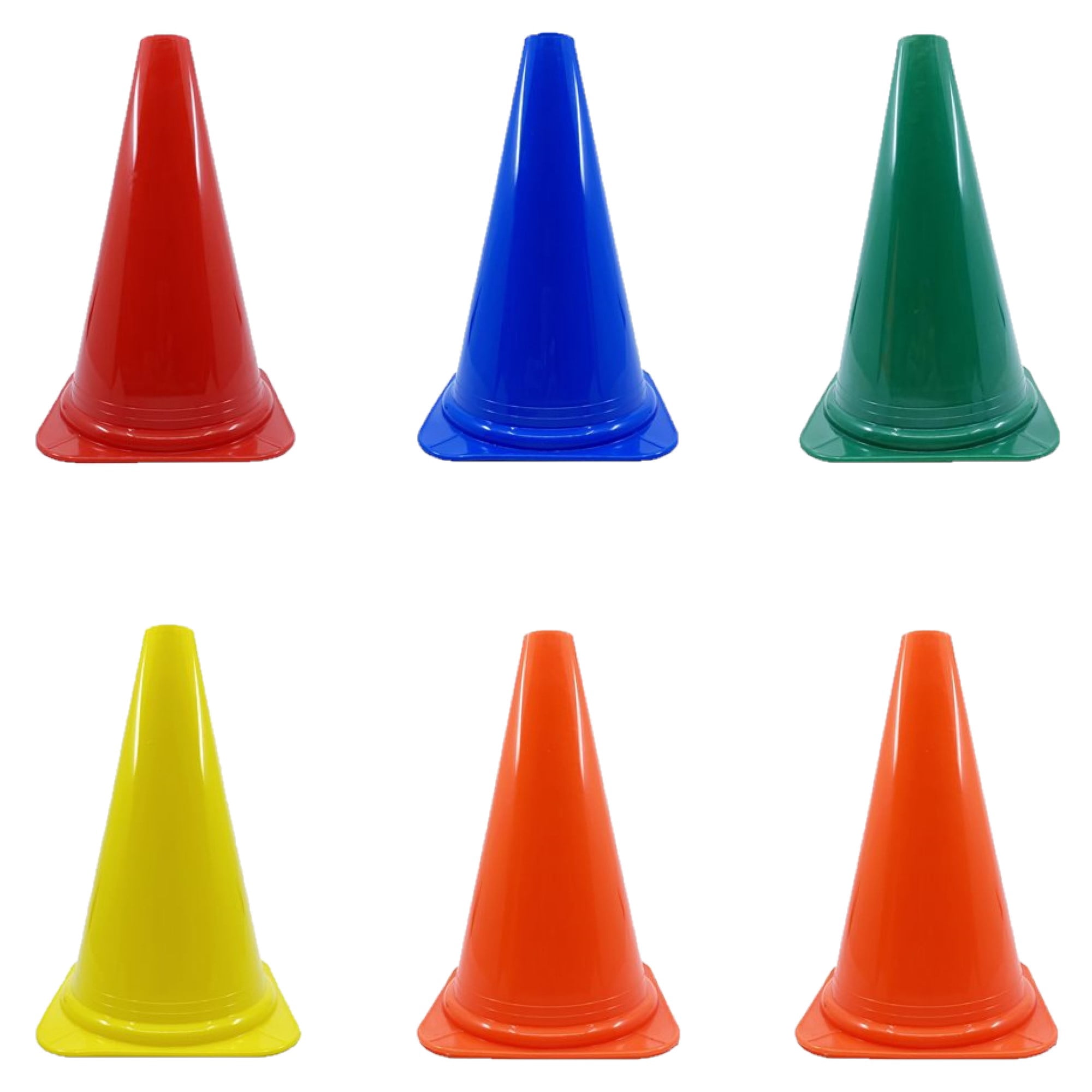 PRISP Vinyl Multi Purpose Cone - Light Indoor and Outdoor Marker, Set of 6