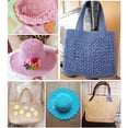 thumbnail image 3 of Raffia Thread Cotton Straw Summer Woven Straw Hat Cotton Straw Paper Thread Hand Knit Crochet Bag Cushion Baskets Hat Freeshippi, 3 of 6