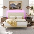 thumbnail image 1 of Homy Casa Modern Queen Bed with Folding Tray Desk Combination, 1 of 14