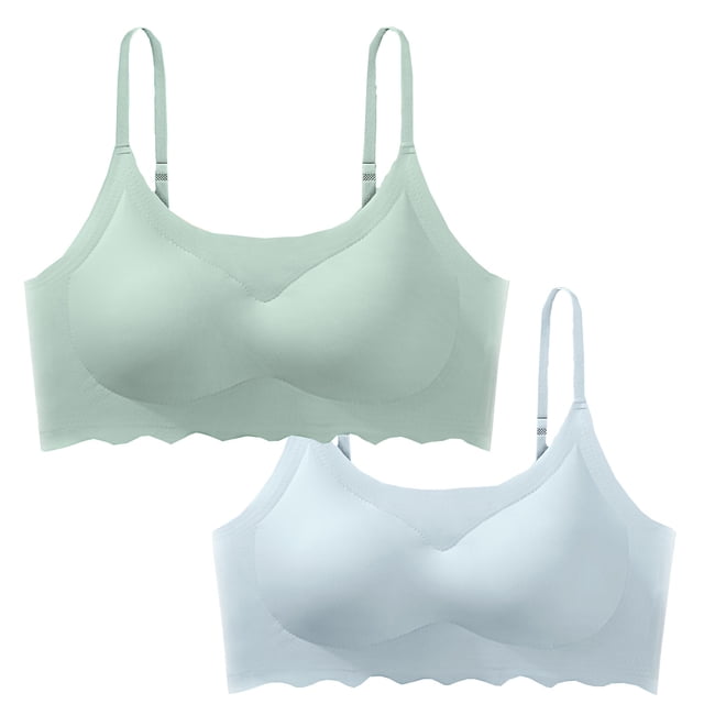 Timegard 2 Pcs Soutiens-Gorge de Sport pour Femmes avec Armatures Bretelles Réglables Respirantes Confortables pour Dormir