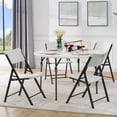 thumbnail image 3 of Mainstays 4 Foot Fold-in-Half Round Plastic Table, Indoor Outdoor, White, 3 of 10