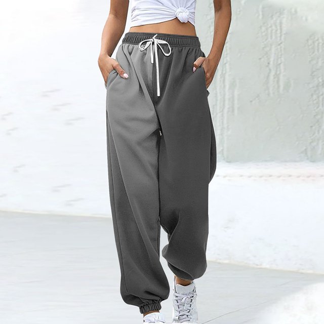 TIMIFIS Women's Jogger Sweatpants Fall Winter Baggy Gradient Printed Elastic Waist Drawstring Workout Pants Athletic Running Lounges Trousers with Pockets