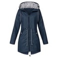 thumbnail image 1 of Kcodviy Womens Rain Jacket with Diamond Windbreaker Hood Lightweight Long Sleeve Nylon Womens Jacket Windbreaker Zip Up Drawstring Puffy Windbreaker Raincoat with Pockets, 1 of 8