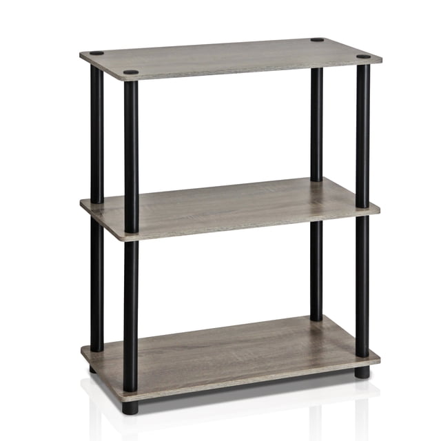 Furinno 10024GYW/BK Turn-N-Tube Étagère Compacte Polyvalente à 3 Niveaux pour Présentation